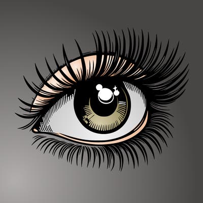 realistic eye long eylashes