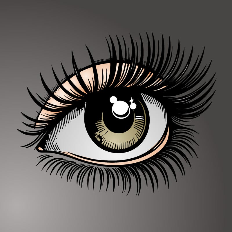 realistic eye long eylashes