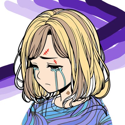 realistic girl crying