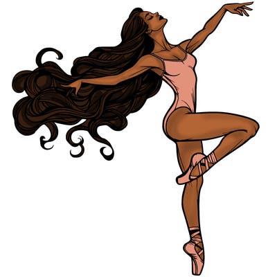 realistic woman dancer