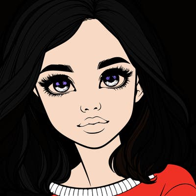 realistic girl whith cute eyes