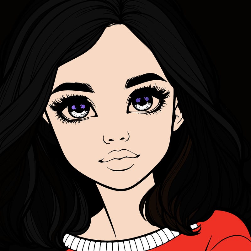 realistic girl whith cute eyes