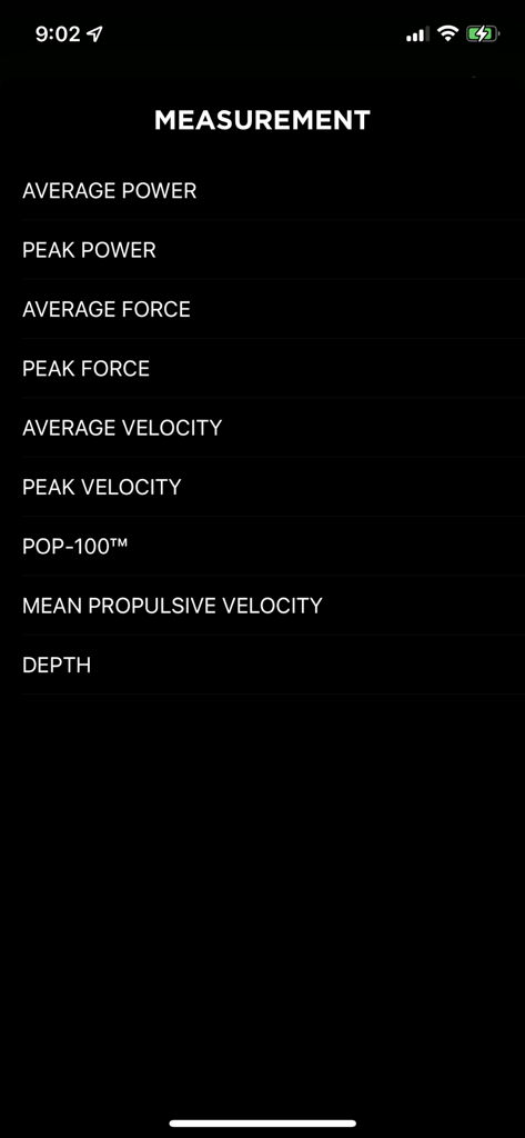 MoveFactorX - movefactorx app measurement screen displaying power force and velocity metrics