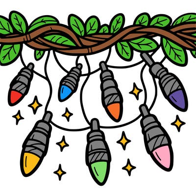 christmas light garland.