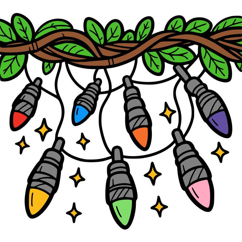 christmas light garland.