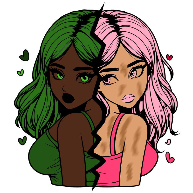 realistic girl split