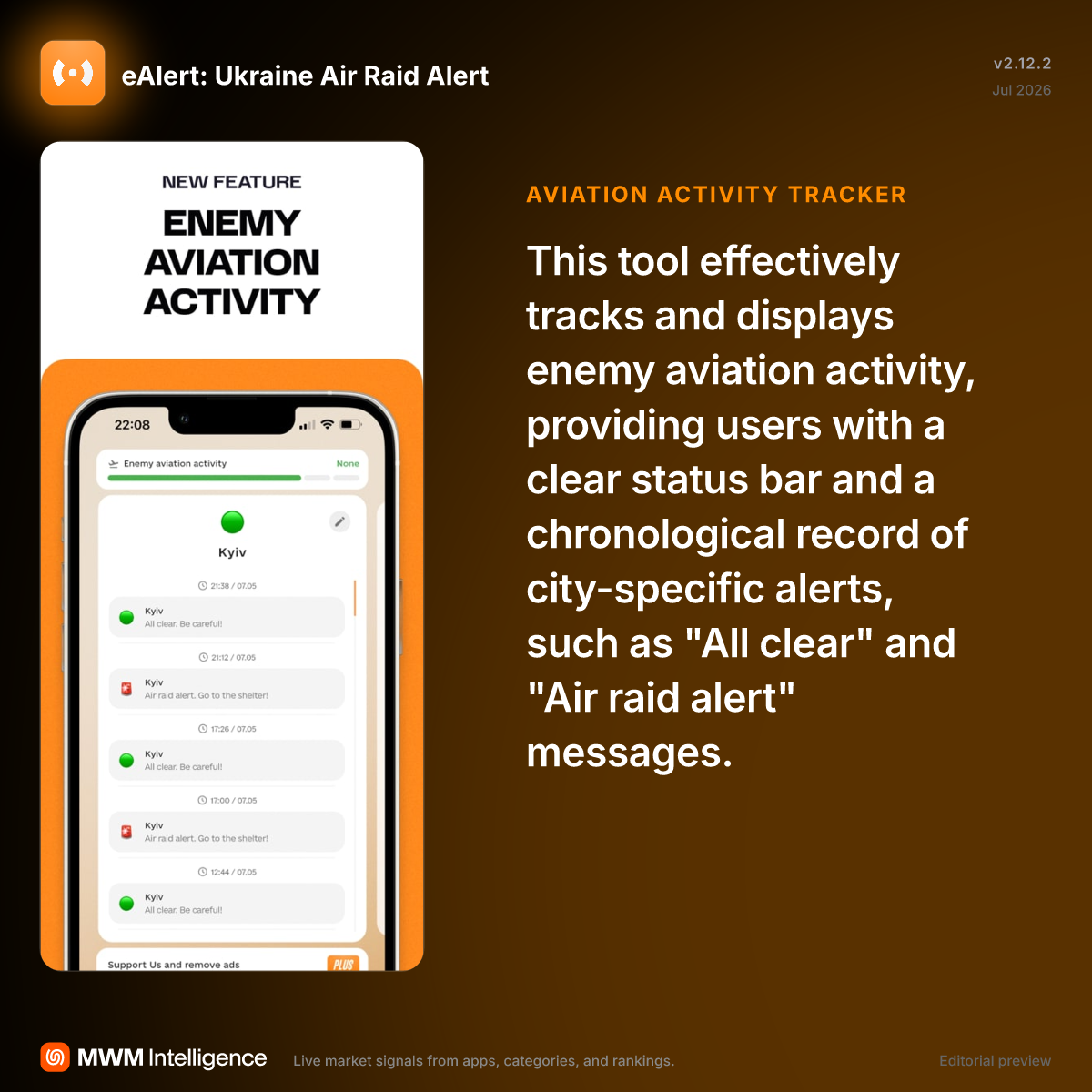 eAlert: Ukraine Air Raid Alert - News App | MWM