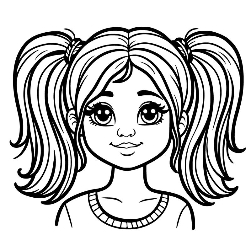 woman with pigtails