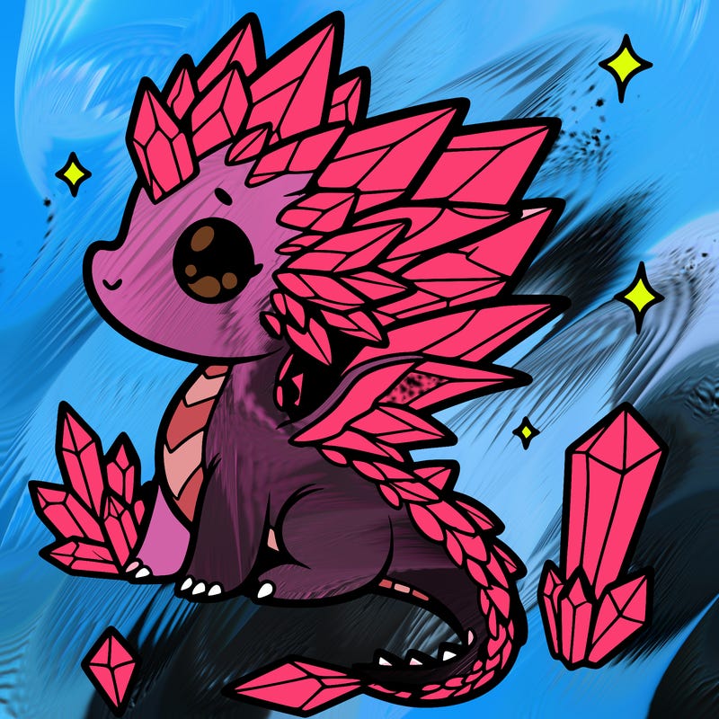 little cute crystal dragon
