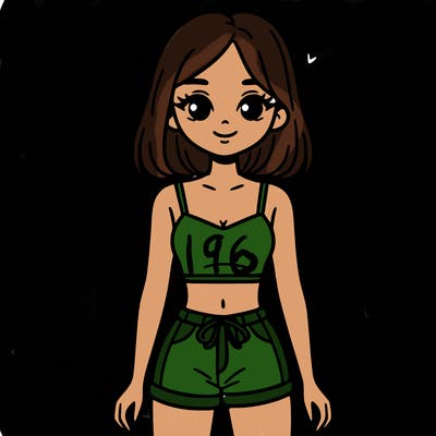 girl with crop top
