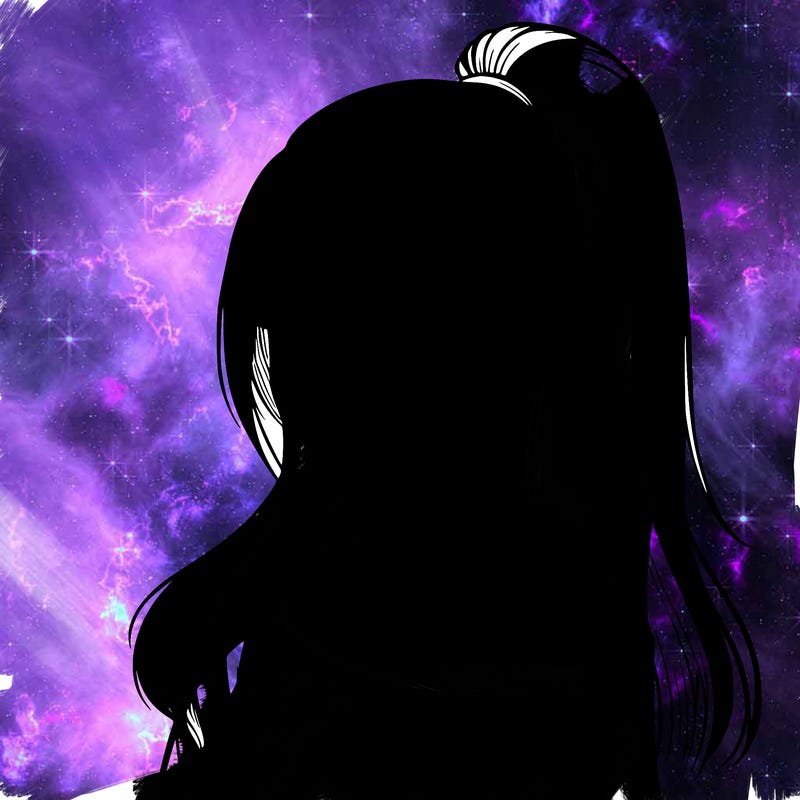 realistic girl with a high ponytail