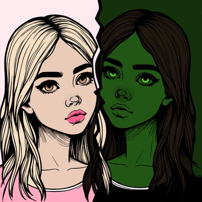 realistic girl split