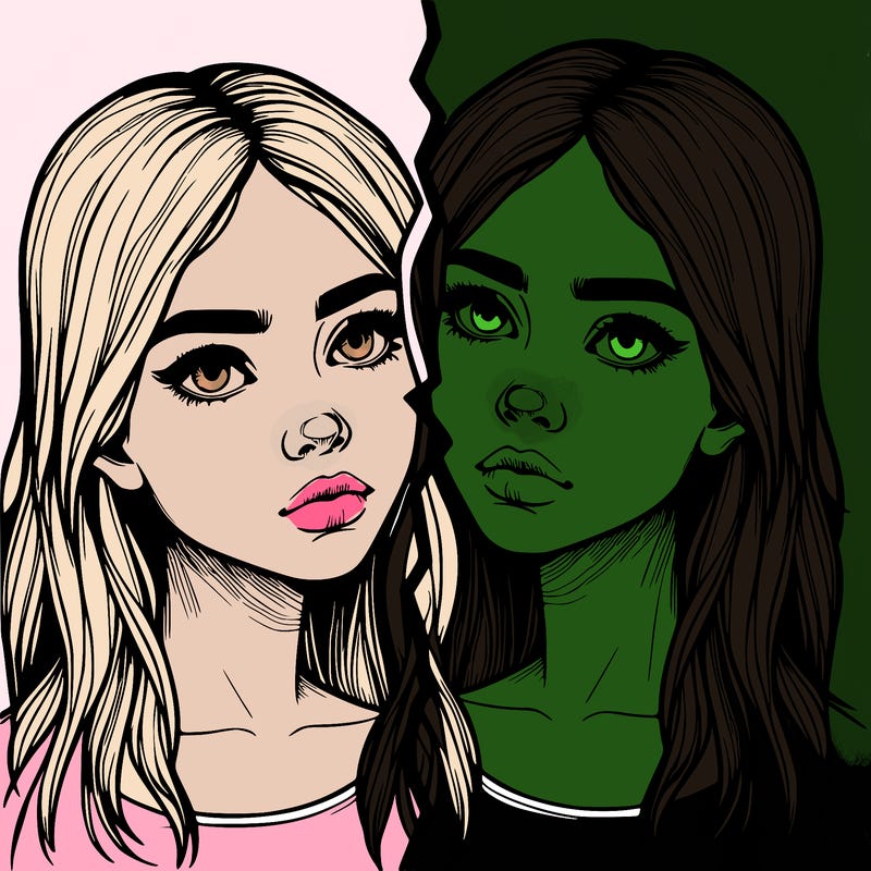 realistic girl split