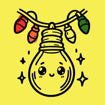 small bulb of a garland