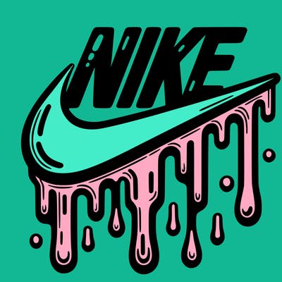 dripping nike logo
