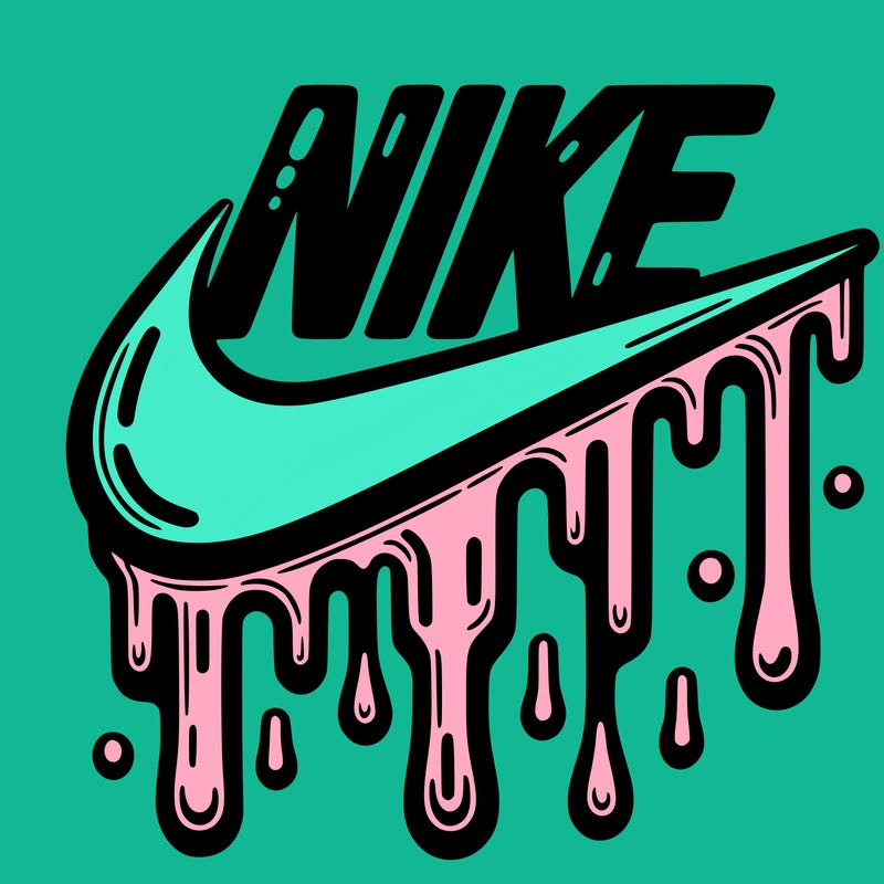 dripping nike logo