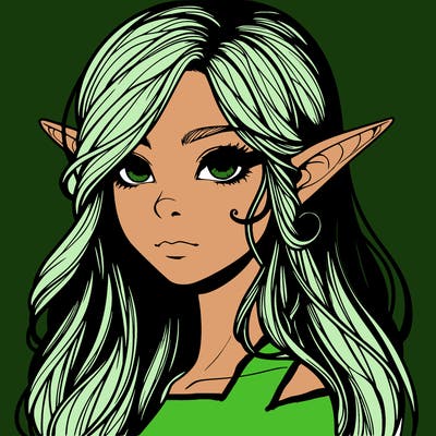 elf girl realistic dark fantasy