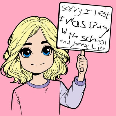 realistic girl holding up a sign