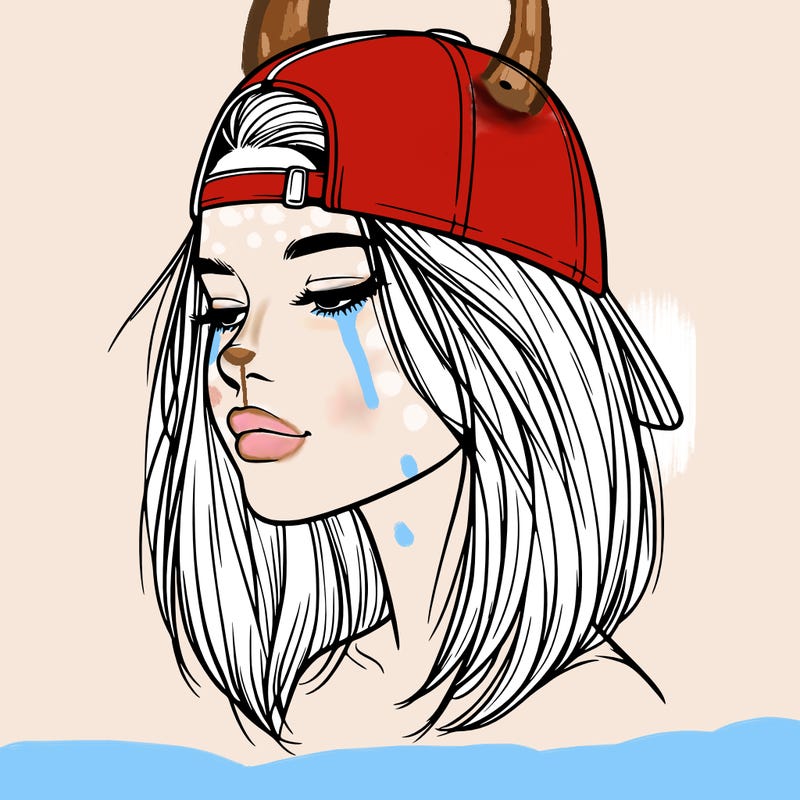 realistic  girl with a backwards hat