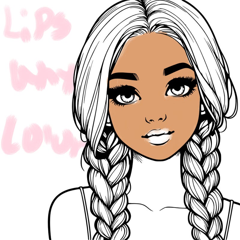 realistic girl with braids