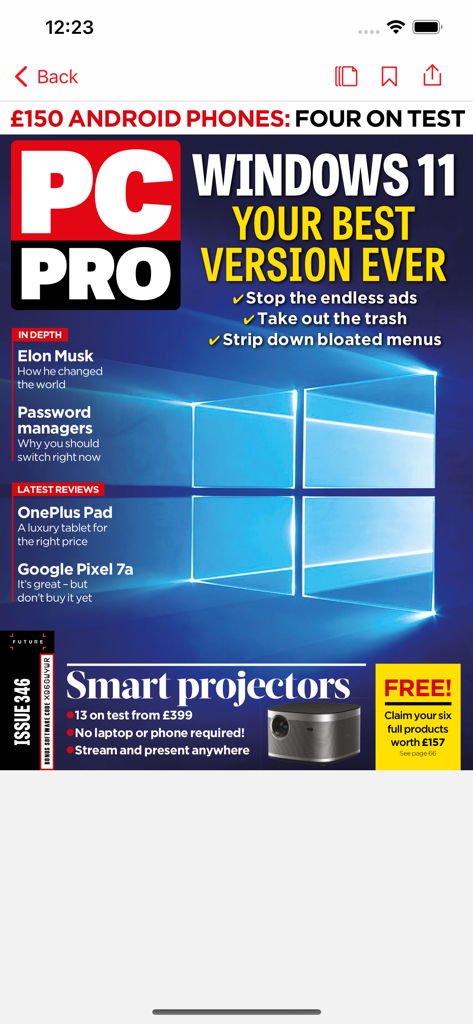 PC Pro Magazine - PC Pro Magazine cover featuring a Windows 11 guide and technical reviews.