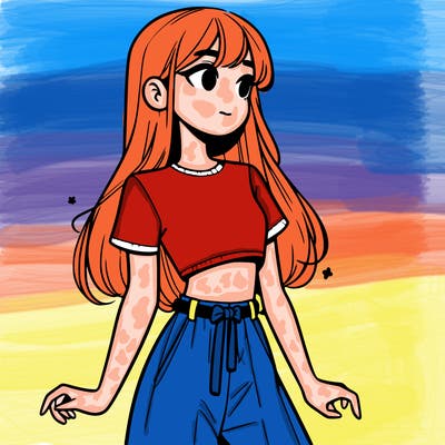 girl in a cute crop top