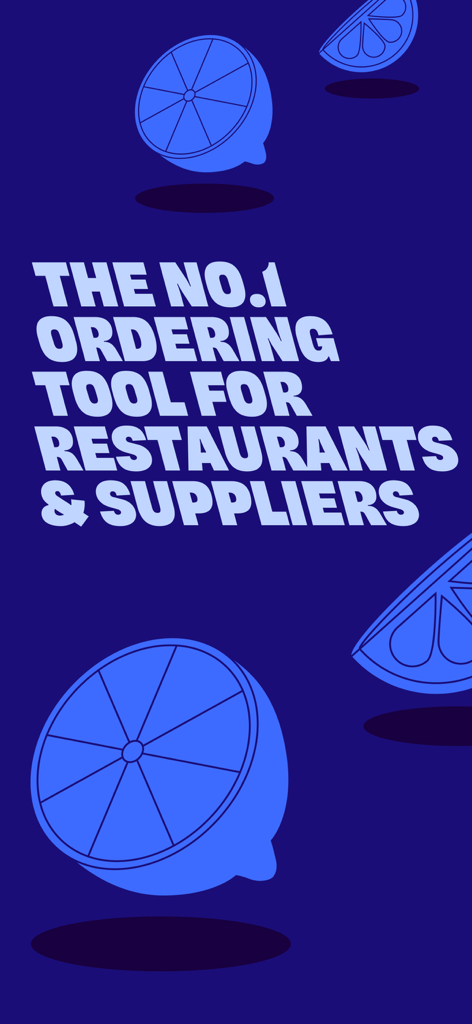 Intro screen for Choco app stating it is the number one ordering tool for restaurants and suppliers