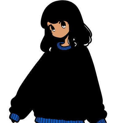 girl wearing frogging sweatshirt
