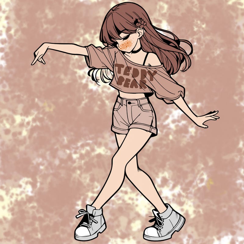 realistic girl danceing