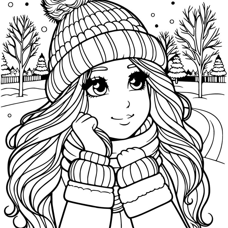 beautiful girl in winter