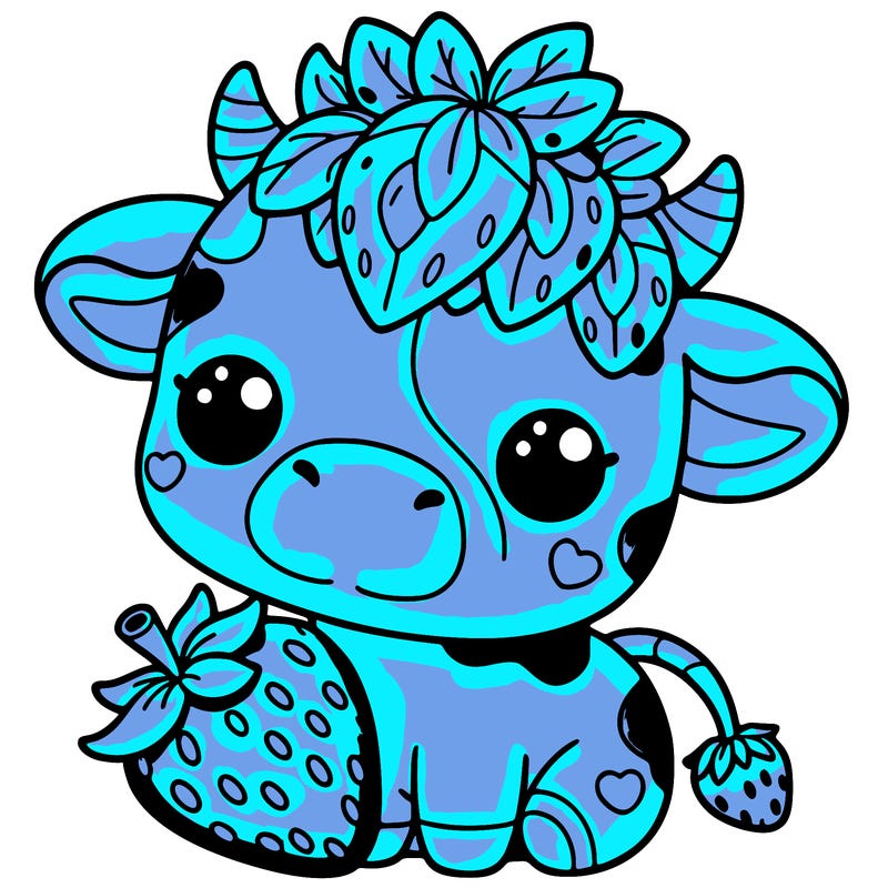 cute strawberry cow