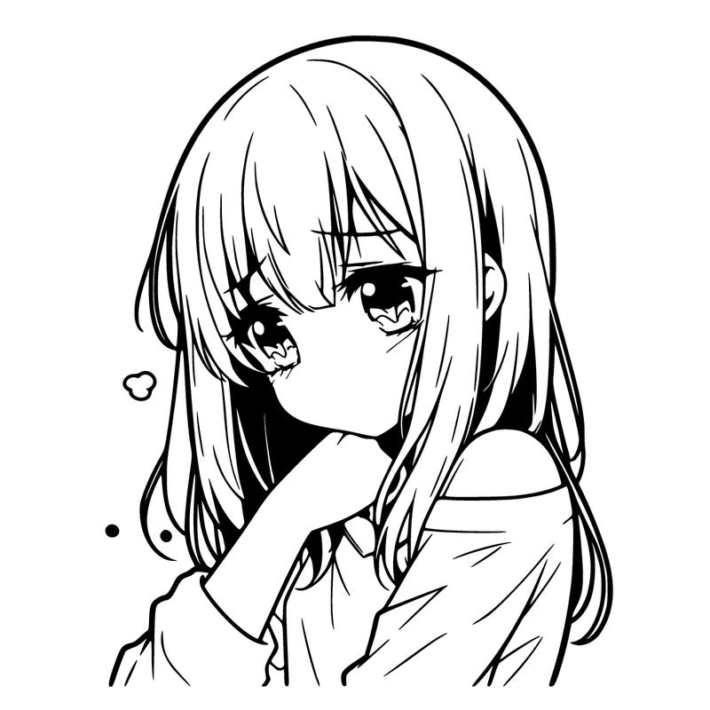 sad anime girl