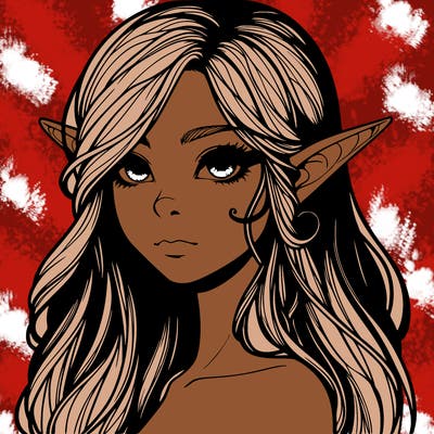 elf girl realistic dark fantasy