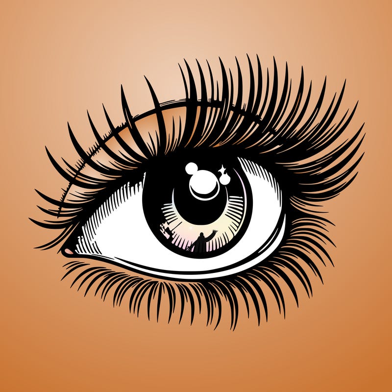 realistic eye long eylashes