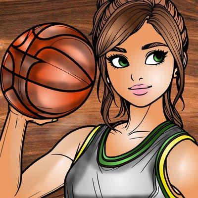 realistic basketball girl