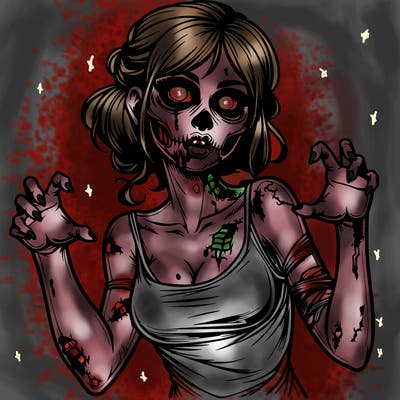 realistic zombie girl