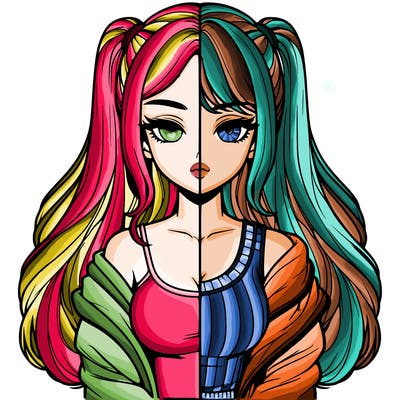 realistic girl split