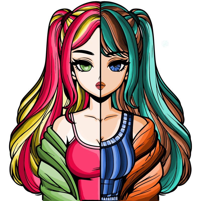 realistic girl split