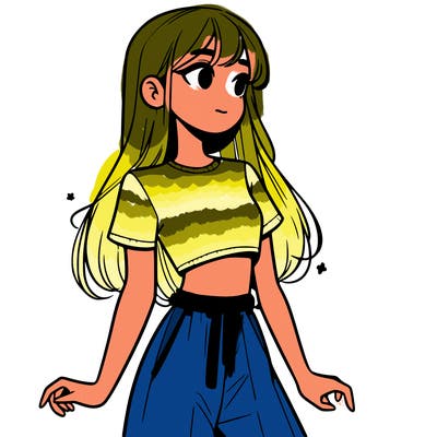 girl in a cute crop top