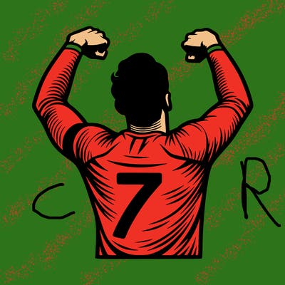 back shirt of cristiano ronaldo doing sui celebration