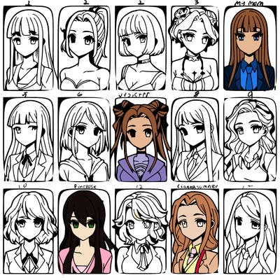 girls that look diffrent anime