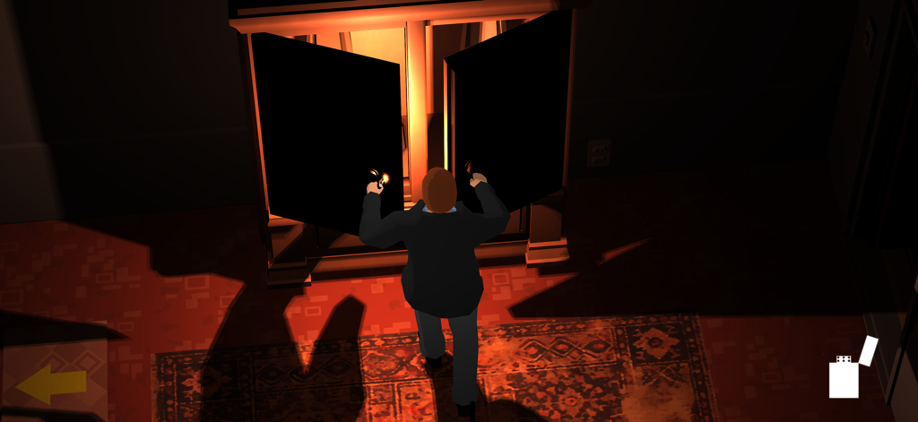 Edward The Detective: Exit - Detective Edward opening a glowing cabinet in a dark mysterious room