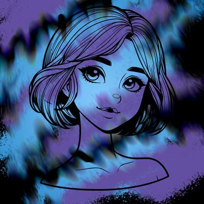 realistic girl with short hair