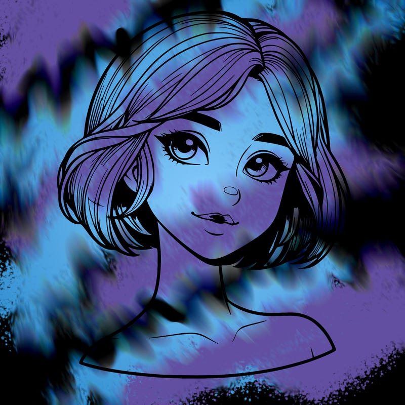 realistic girl with short hair