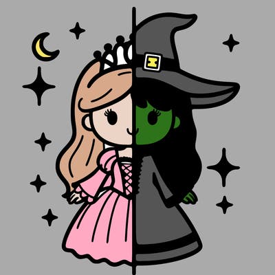 split princess and witch