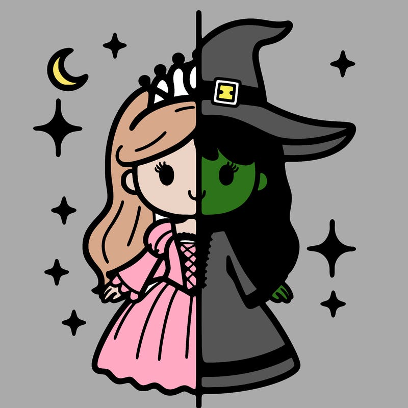 split princess and witch