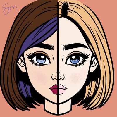 realistic girl split