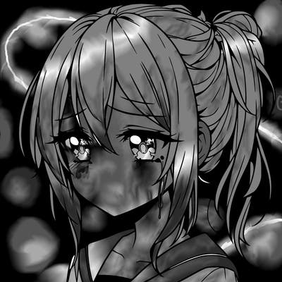 sad anime girl