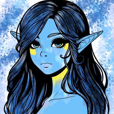 elf girl realistic dark fantasy