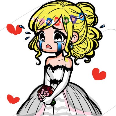 a girl crying in her prom dress